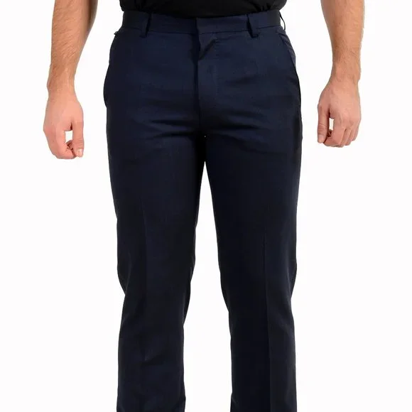 Hugo Boss | Pants | Hugo Boss Mens Barnes Slim Fit Blue 10 Wool Dress Pants  Us 30r It 46 | Poshmark